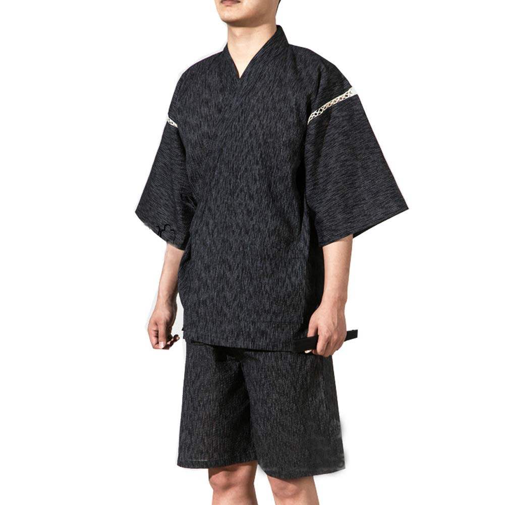 Kimono pijama de hombre jinbei bata japonesa ropa de dormir masculina holgada en talla xl 5
