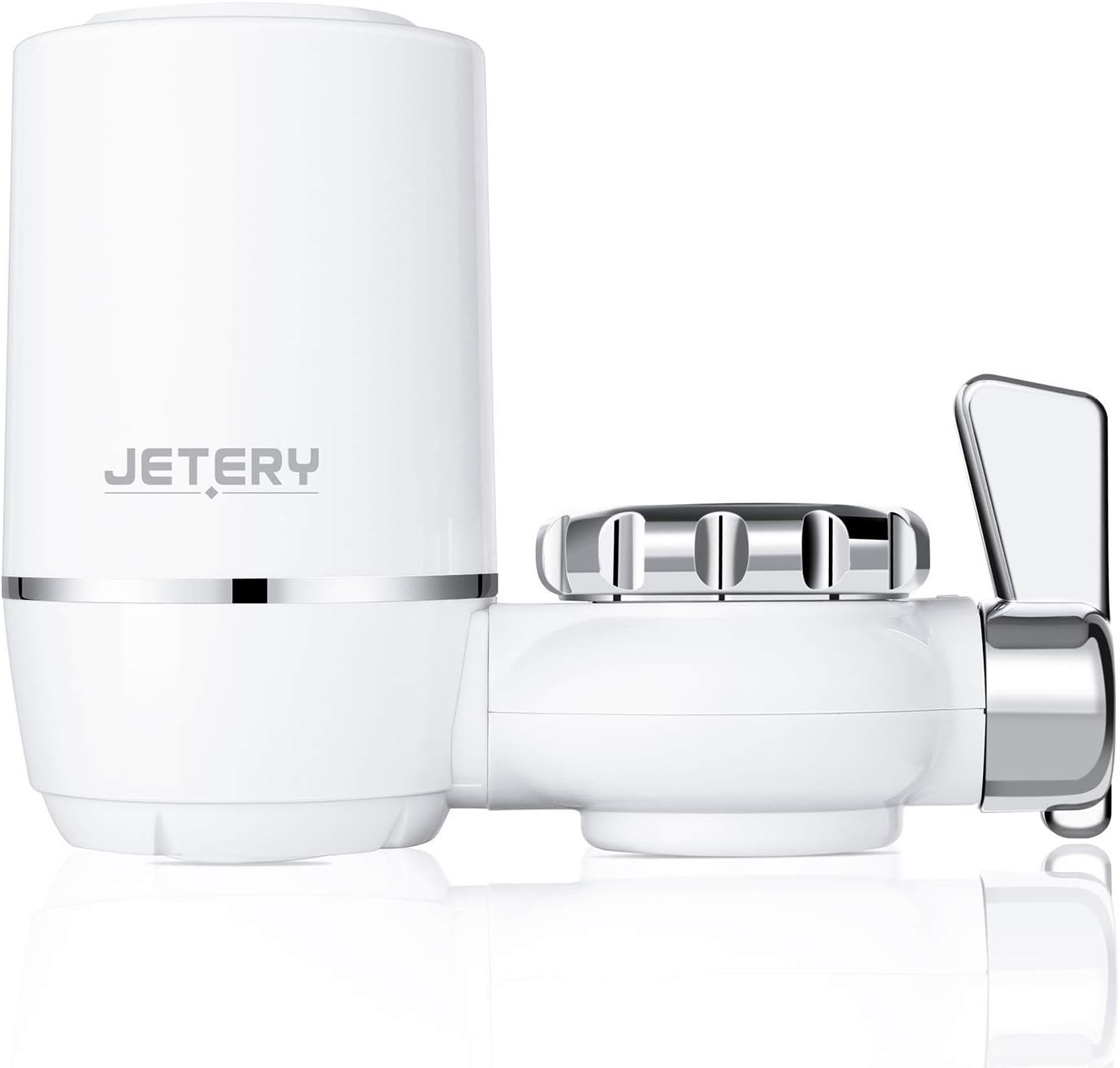 Faucet Water Filter - 320-Gallon Long-Lasting Tap Water Filtration System with Carbon Fiber Filter for Home Kitchen, Fits Standard Faucets, JT-5130