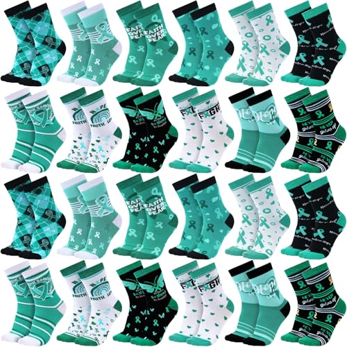 Calcetines de apoyo con lazo verde azulado Geyoga para regalar a defensores