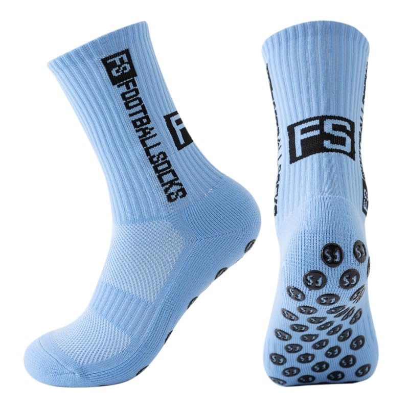 Image of Anti-Slip Sports Socks with Rubber Grip - High-Tech Breathable Cricket, Football, Yoga Socks for Men & Women | Athletic Socks for Gym, Running