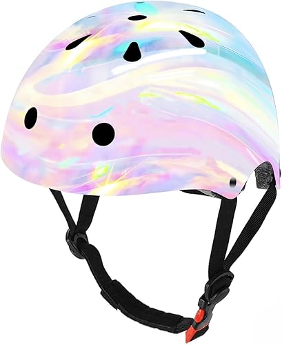 Vista 46 de Casco de bicicleta ajustable para niños pequeños con degradado de color para niños de 3-5-8-14 años + edades, casco de bicicleta para niños de 2 a 4