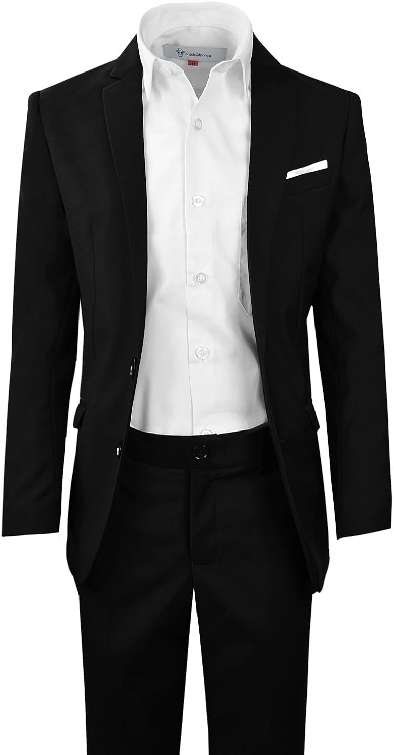 Vista 4 de Black n Bianco Signature - Traje completo para niño ajustado