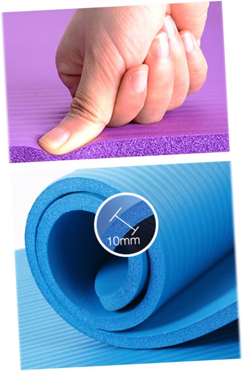 Extra Thick Tear Yoga Mat for Women High Density Non Slip Fitness Mat with Carrying Strap Cushioning for Home and Gym Workouts Durable Pink Exercise Pad