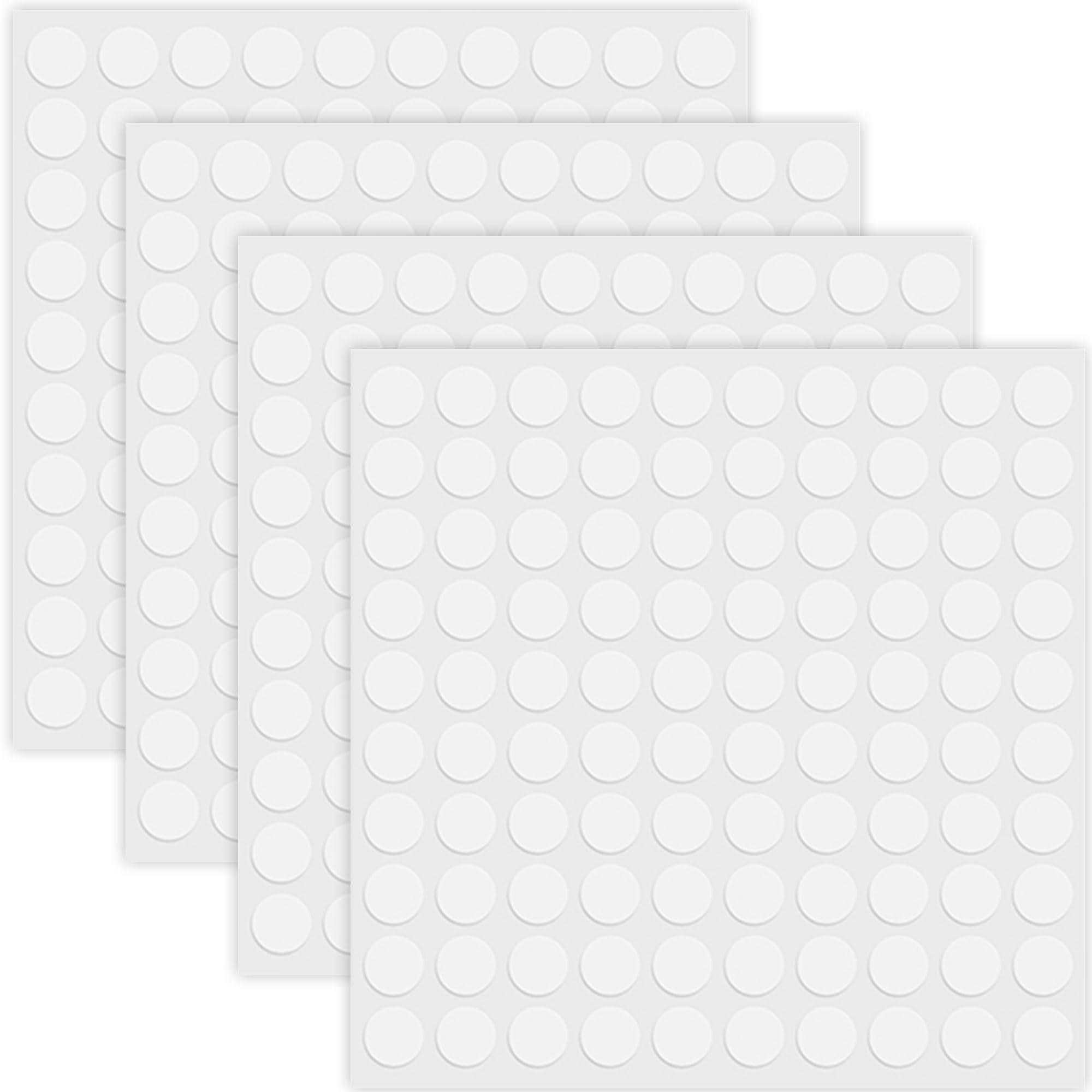 400 Pièces Mini Scotch Double Face Transparent 10 mm, Pastille Adhésive Rond pour Décorations Fête, Bricolage