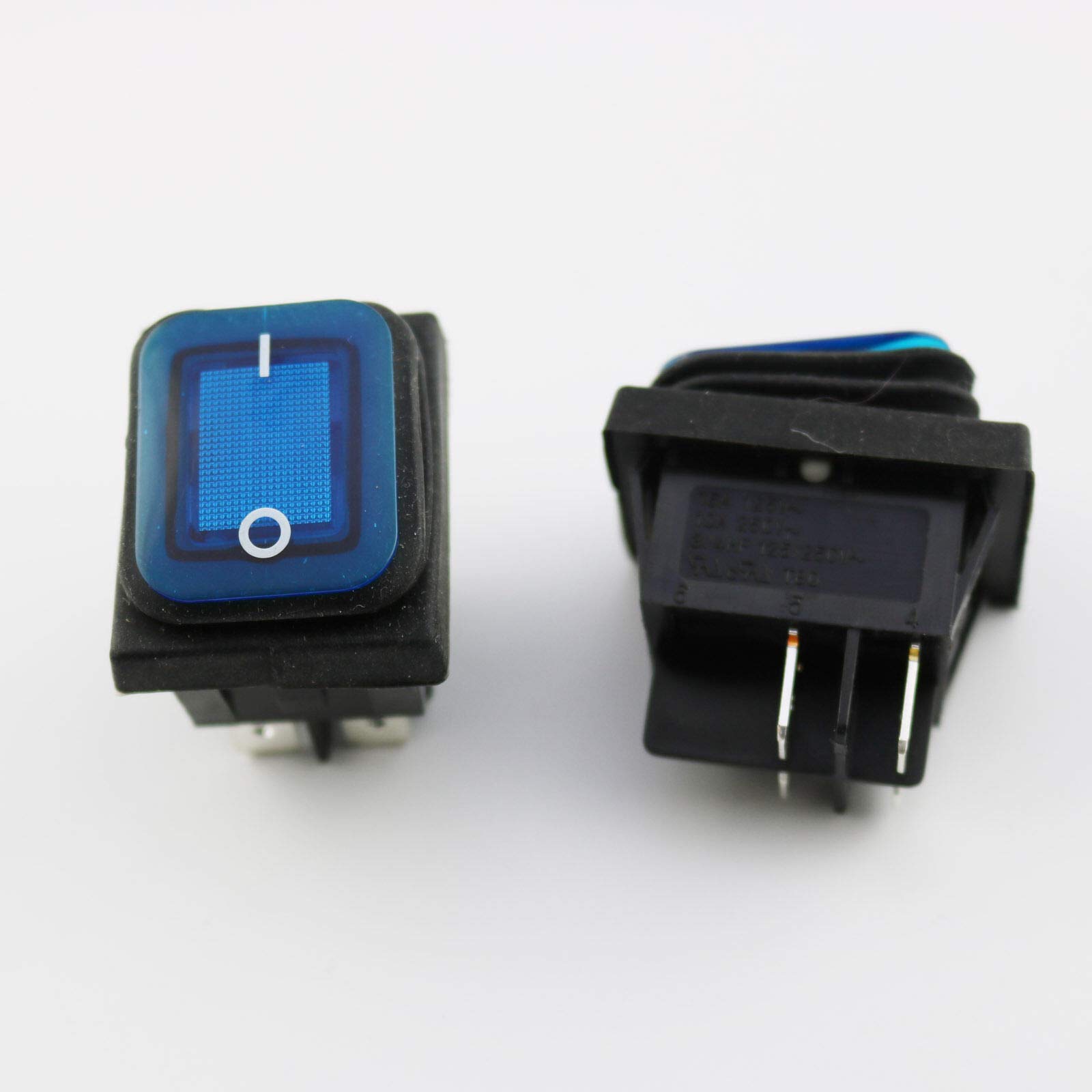 Connector and Terminal RL2 4PIN Waterproof IP65 ON/Off Boat Car Rocker Switch 10/16A AC 250V/125V - (Option:4 PIN Blue)