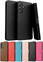 Capa Capinha Carteira Flip Couro Compatível Samsung Galaxy A54 Premium (PRETO)