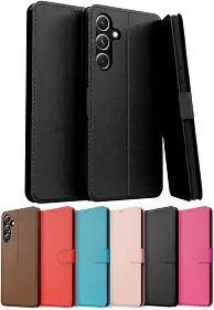 Capa Capinha Carteira Flip Couro Compatível Samsung Galaxy A54 Premium (PRETO)