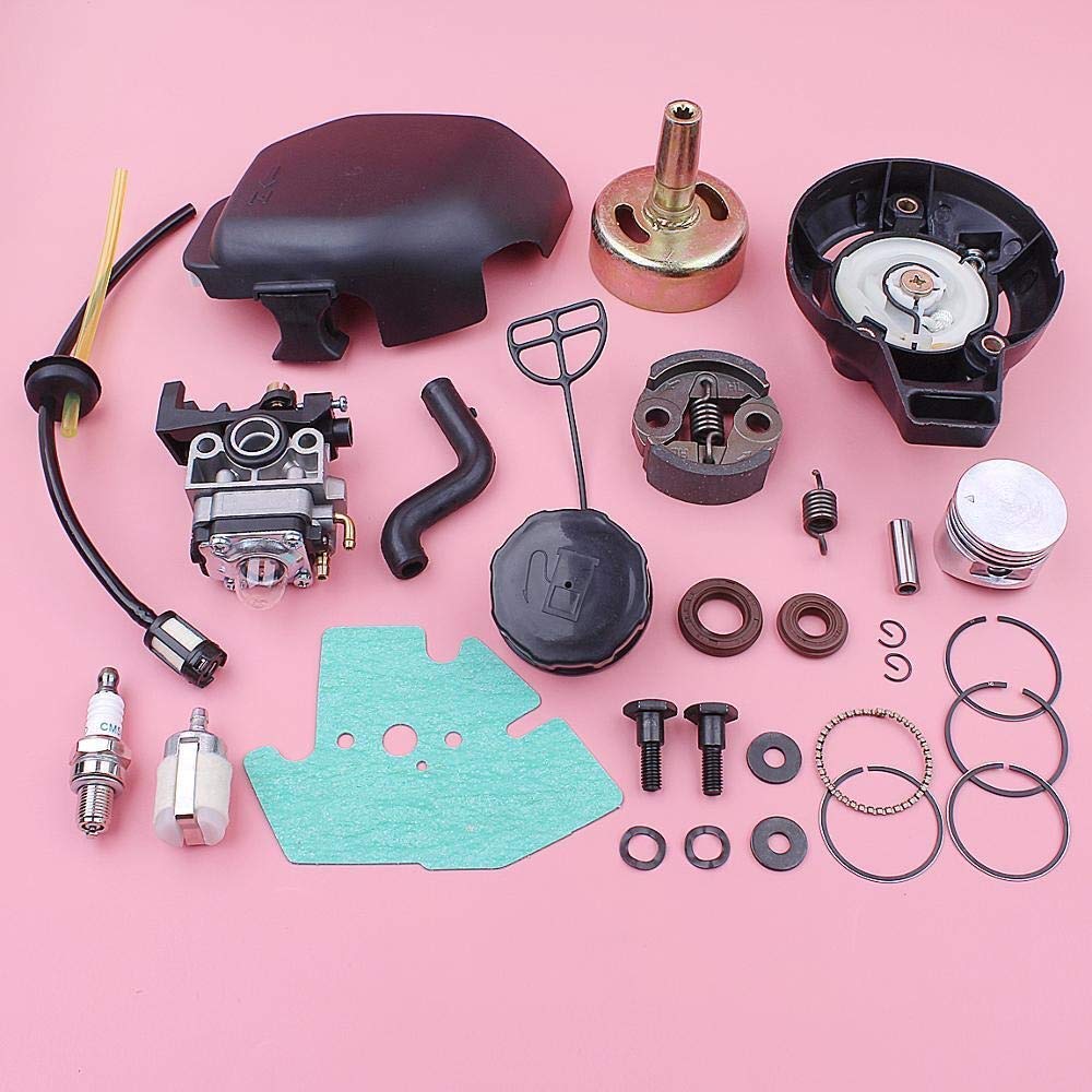 Kit de reparación de pistón de Tambor de Embrague, Cubierta de Filtro de Aire de Arranque de Retroceso de carburador, Pieza de Herramienta de Motor GX25 GX 25 35mm Arranque Manual del Motor