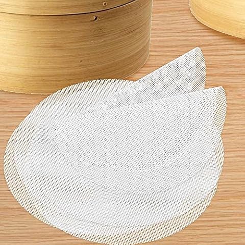 ANTHYTA 12 Stück Silikon Dämpfer Matte Antihaft Runde Steamer Pad Wiederverwendbare Dumplings Matte Silikon Dampfgarer Netz Silikon Dampf Netz für Bambusdämpfer Reis Dim Sum Durchmesser: 25cm Cover