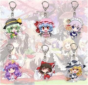 東方プロジェクト スクエアプロジェクトキーホルダー gdm760.jpg