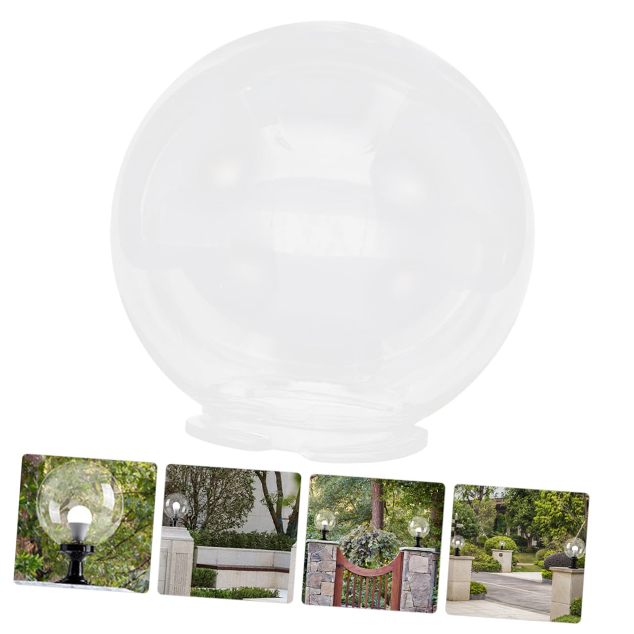 Uonlytech Lampadario Monti Lampada Lampada Di Plastica Per Le Luci Ciondolo Globo Lampadina Sfera Sostituzione Strada Protezione Cm Montaggio Chiaro Post Paralume Ombra Giardino Copertura
