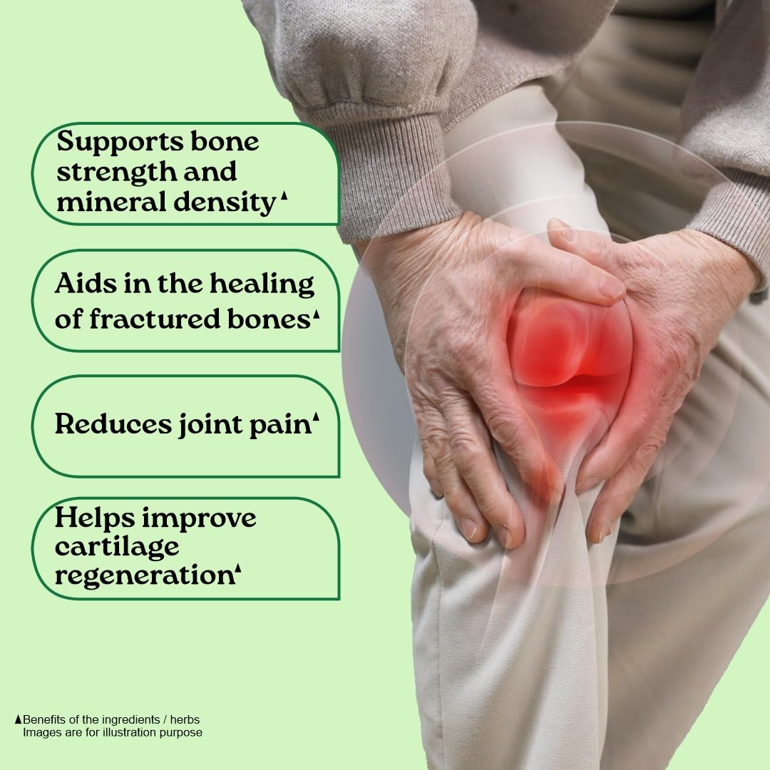 A TATA Product - Organic India Osteoseal 60 Capsule - Bio-available Calcium, Phosphorus & Amino Acids, Helps Increase Bone Mineral Density, Healthy Bone & Teeth GMP & NPOP Certified Organic product image 3