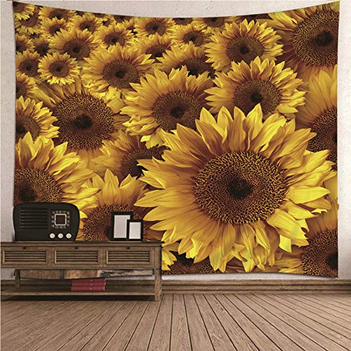 Tapiz de pared con girasol amarillo de 150x150 cm ideal como toalla de playa