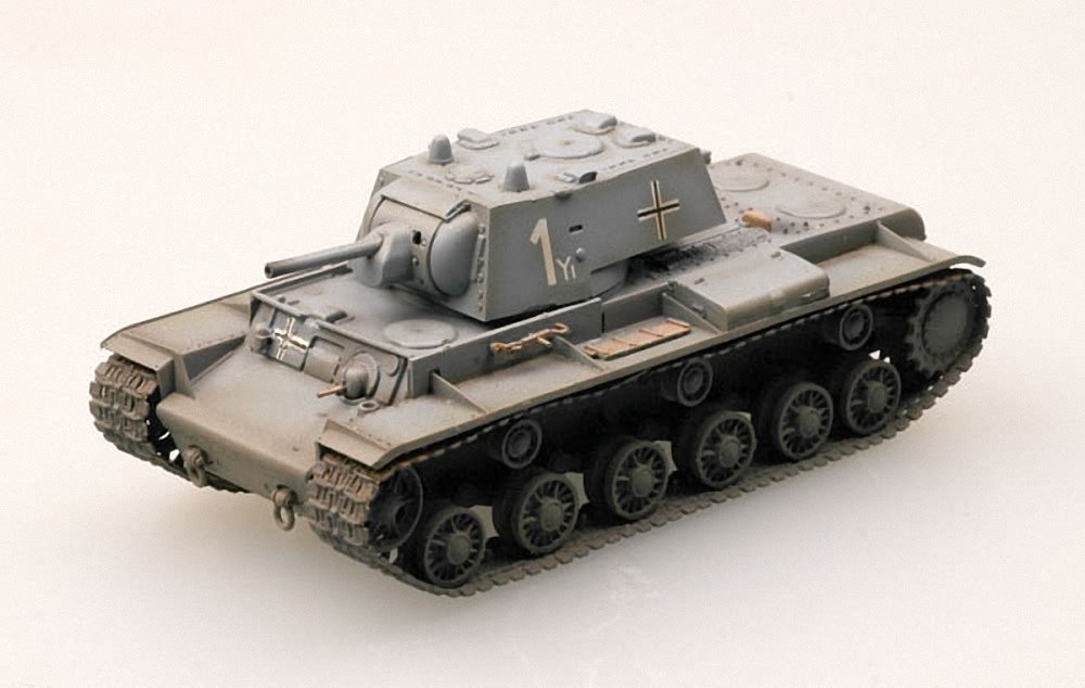 Easy Model KV-1 Model 1941 Heavy, A Captured KV-1 of The 8th Panzer Division Die Cast Military Land Vehicles