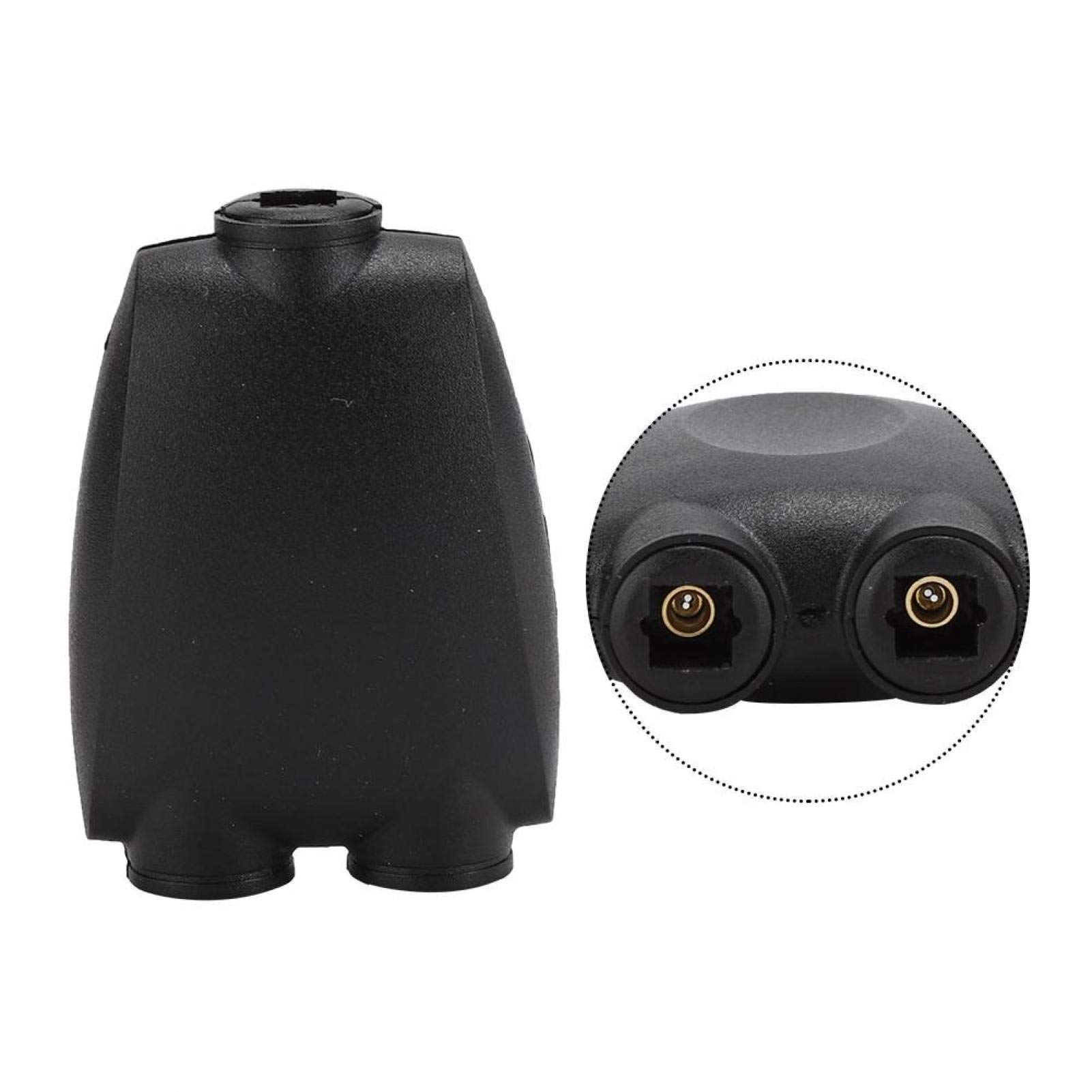 ASHATA Digital Fiber Optic Audio Splitter,2PCS SPDIF Port Optical Fiber 1 Input 2 Output Gold-Plated Connector Splitter Adapter,for Home Theatre, etc