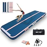 Gymnastics Air Mat Tumble Track Tumbling Mat Inflatable Floor Mats with Air Pump for Home Use/Tumble/Gym/Training/Cheerleading/Parkour/Beach/Park/Water