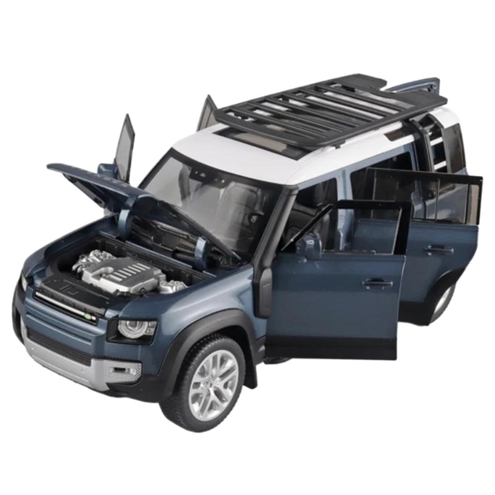 Diecast 1：18 For Land Rover Defender SUV Scale Alloy Car Models Exquisite Metal Finished Vehicle Model Collection Display(Blue)