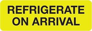 Refrigerate On Arrival Labels for Medical Specimens and Vaccines, 3" x 1", Fluorescent Yellow/Black, Doctor Stuff, 250 Stickers/Box, Cold Chain Compliance, Permanent Adhesive