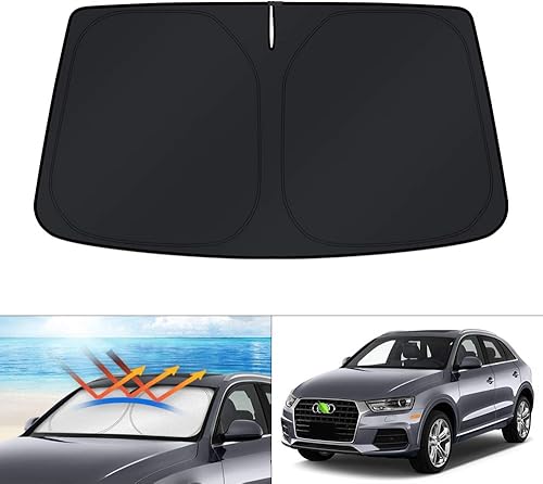 Miniatura 134 de KUST Parasol para parabrisas para BMW X5 2014 2015 2016 2017 2018, accesorios de ajuste personalizado, protector de visera solar plegable, bloquea