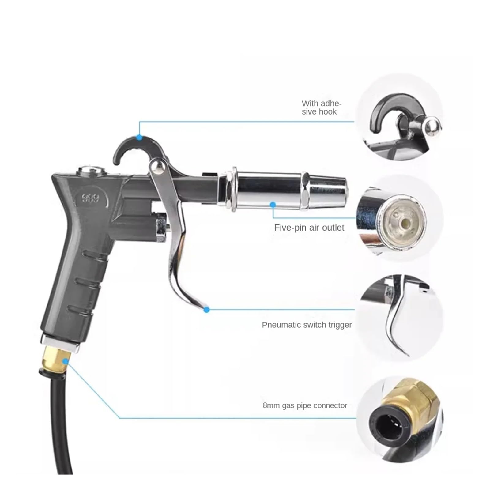 Pistola de aire antiestática ionizante electrostática con generador alto voltaje Para uso doméstico