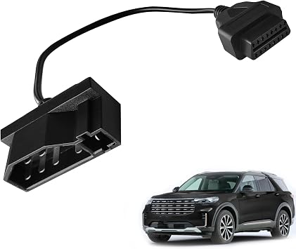 Adapter Fit for OBD1 to OBD2 7pin to 16pin Diagnostic Scanner Convertor Adapter Vehicle 7 Pin Connector Compatible with Ford EFI