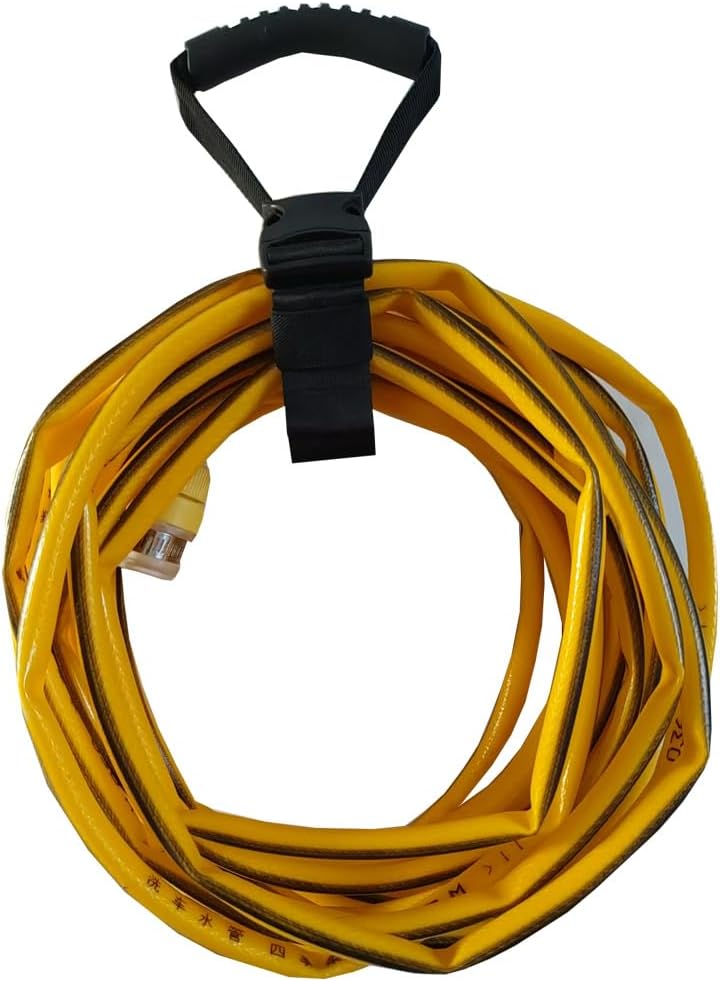 HDHYK- Assorted 3Pack Black-with Handle Extension Cord Organizer,Easy-Carry Wrap-It Storage Straps，for Workshop,Garden Hose, Extension Cord,Cable,Garage,Boat,RV Accessories Garage Organization。