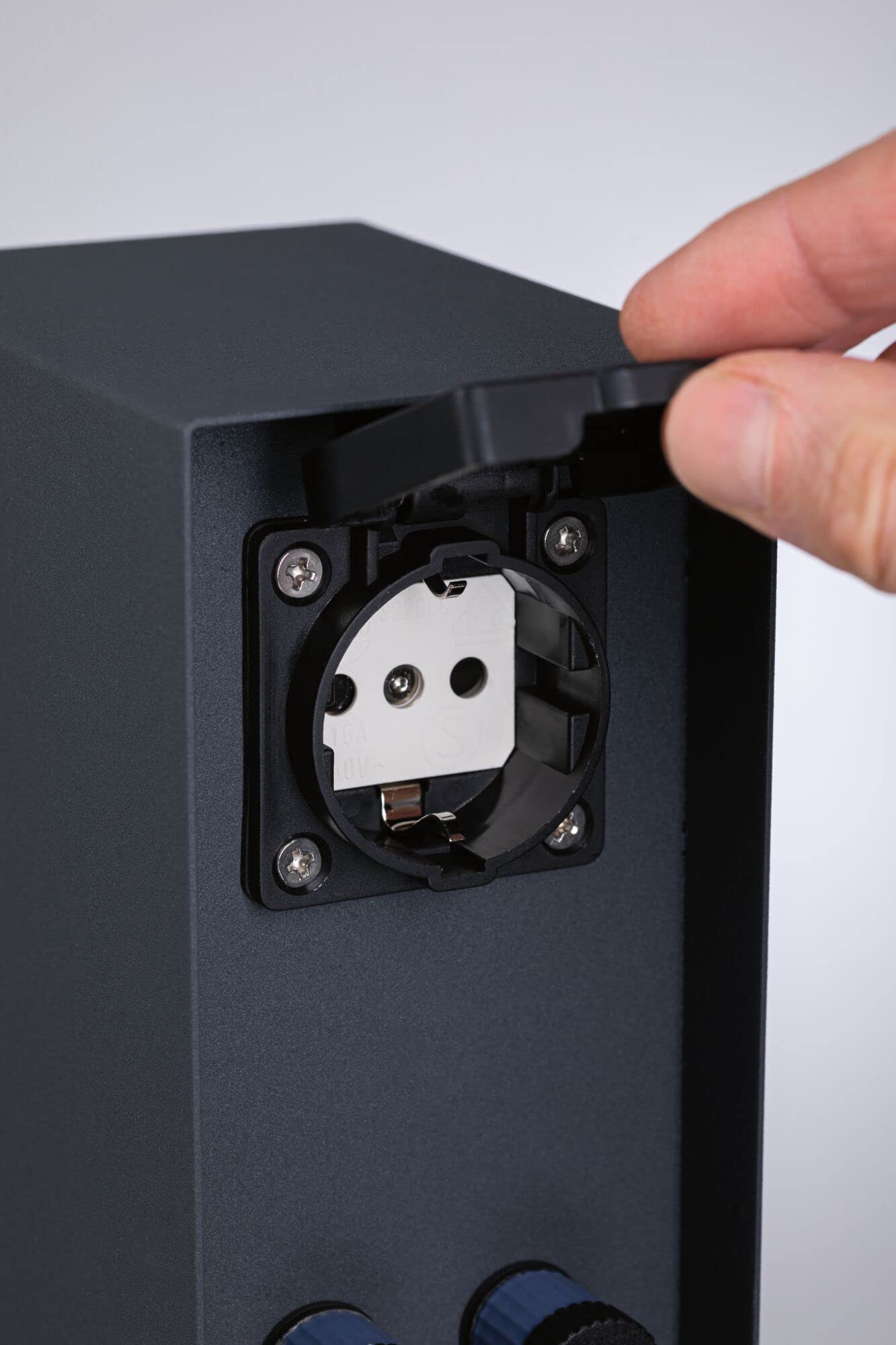 Paulmann 94700 Plug & Shine oprawa zewn., akcesoria, słupek z gn. wtyk. Rio IP44 antracyt, system ośw. ogrod., przyłącza 2x 230V 2x Plug & Shine 24V