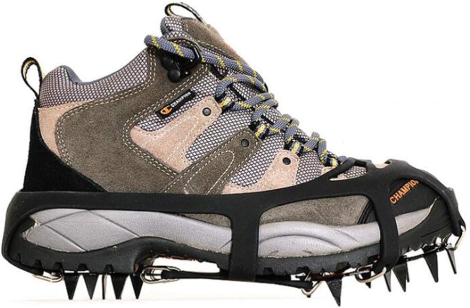 Garneck Lightweight Ice Spikes Non-Slip Outdoor Shoes for Winter Climbing and Walking