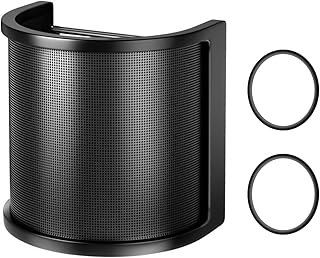 Mic Pop Filter,Micfuns Mikrofon Popschutz, mit Schaumschicht Windschutzscheibe Windschild Windschutz für Studio,Aufnahme, Podcast