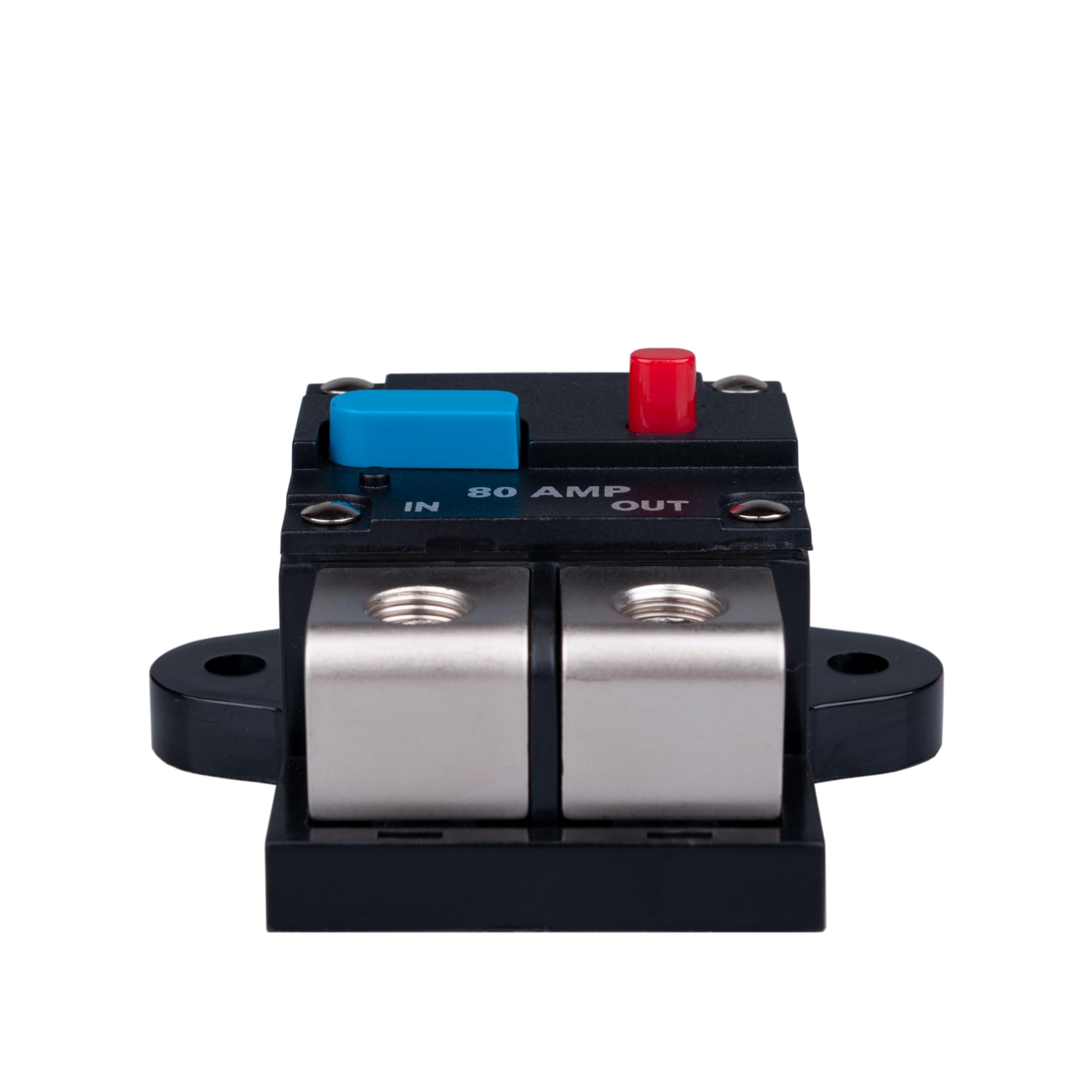 Interruptor Automático de 80 AMP 80A Portafusibles con Recuperación Bloque Inversor Reiniciable DC 12V-48V Volt Motor Audio Impermeable Botón de Reinicio para Coche Automóvil Marino RV Barco Camión