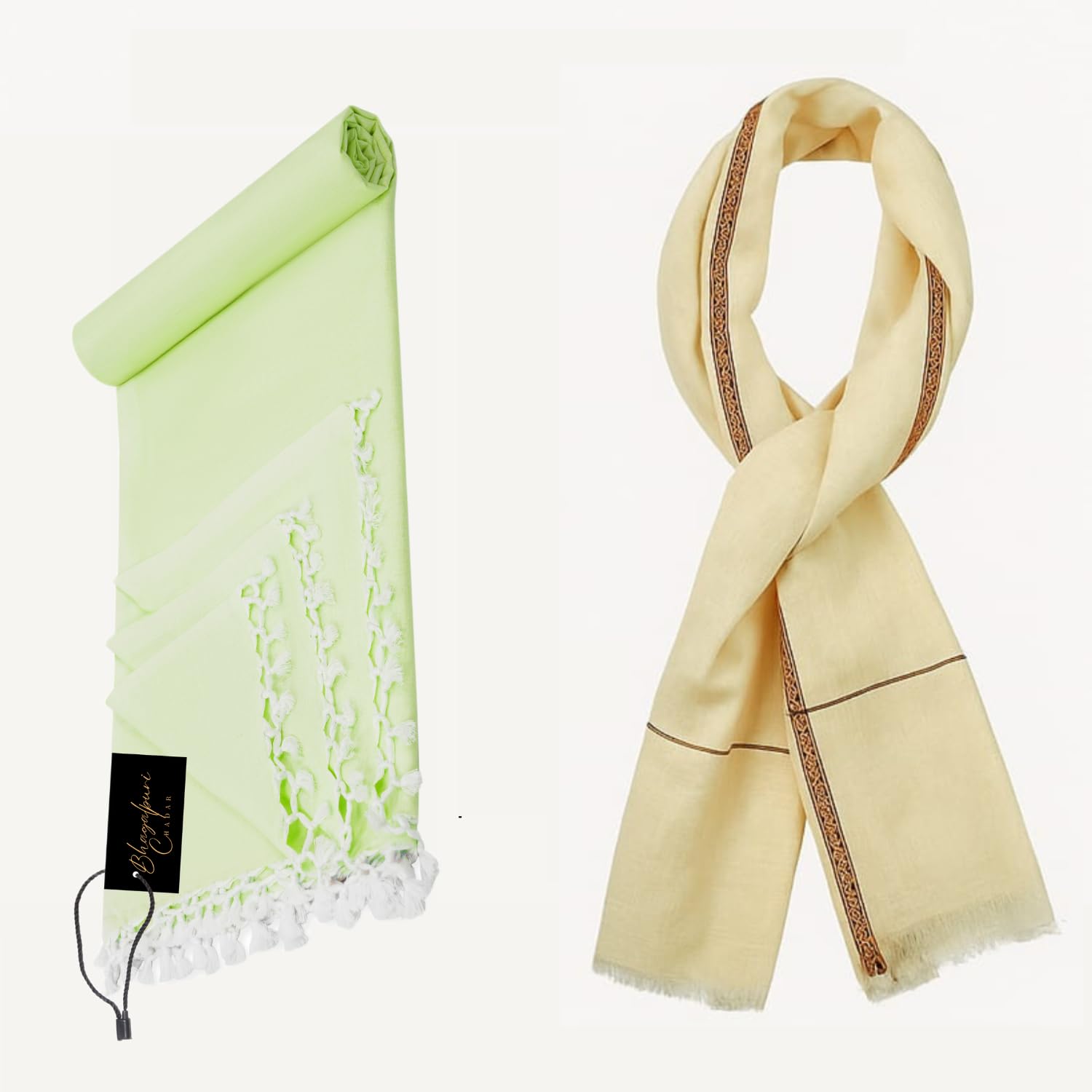 All Season Dull AC Comforter/Duvet/Andi Light Green Full Size (260x132 cm) & Bhagalpuri Classic Multipurpose Fast-Absorbent Gamcha (71x42 cm) Cotton,Combo-image-48