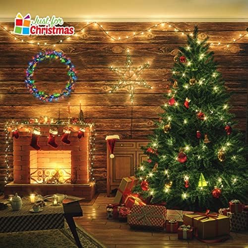 ADEPTNA Premium Christmas Decoration Wreath With 100 LED String Lights Front Door Wall Xmas Wreath 30cm Hanging Garland Festival Decorations