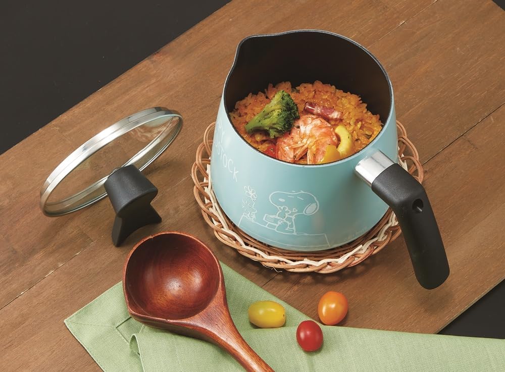 Skater ANMP2-A Multi-Pot, 0.4 gal (1.9 L) for Gas Fire, 7 in 1 Unit, All-Purpose Pot, Rice Pot, Fryer, Single Handed Pot, Snoopy