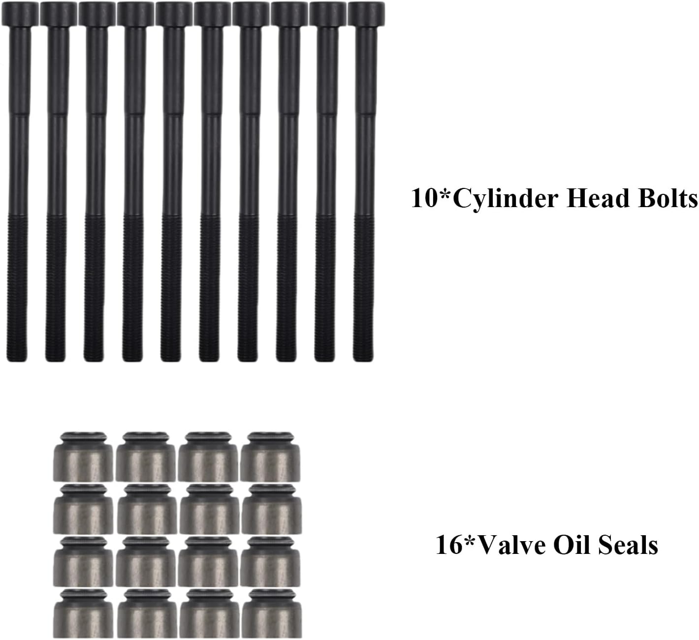 Head Gasket Set with Cylinder Head Bolts Compatible with 2001-2006 Toyota Camry Highlander Rav4 Solara & Scion tC 2.4L L4 – Replaces HS26232PT ES71183 – 2AZ-FE Engine Gasket Kit
