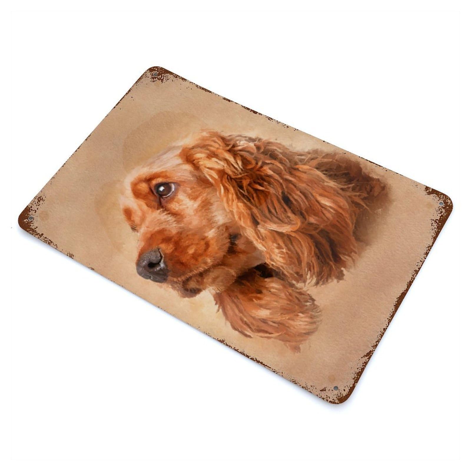 English Cocker Spaniel Retro Metal Sign 11.8"x7.9", for Pub, Kitchen And Man Cave Decor, Industrial Home Decor