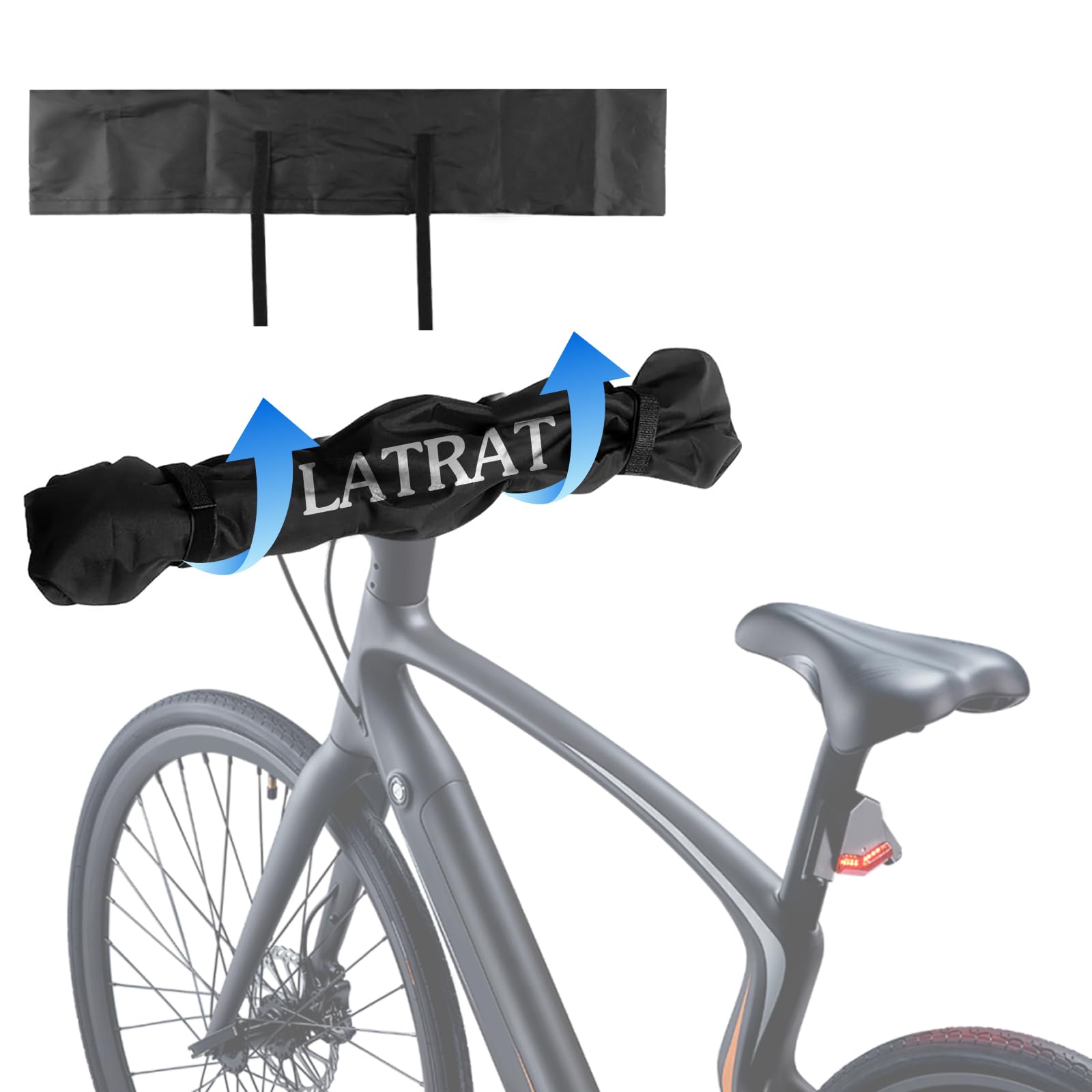 LATRAT Pokrowiec ochronny na kierownicę Ebike akcesoria rowerowe, wodoodporne, odporne na wilgoć i kurz, z taśmą klejącą akcesoria kempingowe, 80 x 17 cm
