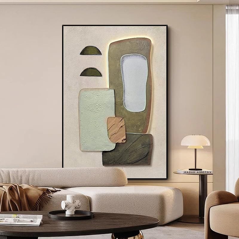 Tableau sur toile peint à la main œuvre originale à texture moderne - 3