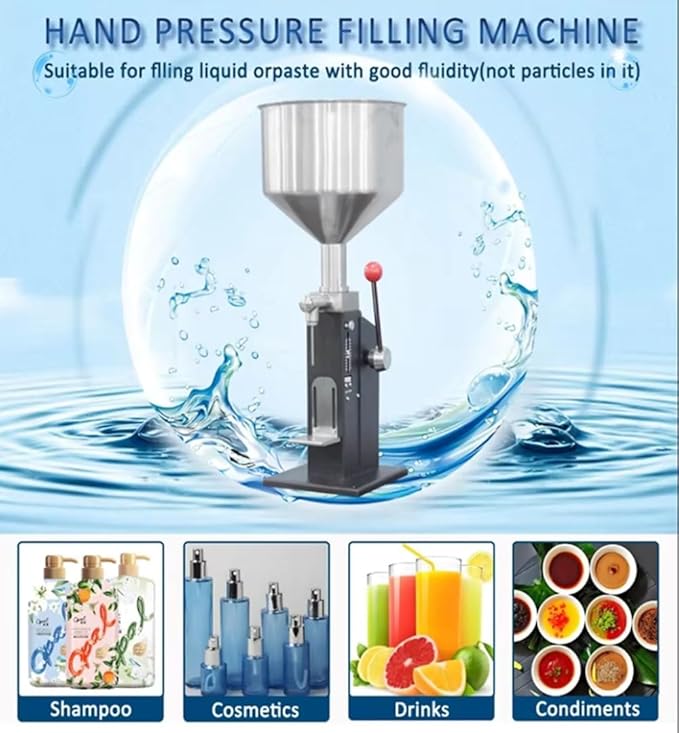 Llenadora Manual de Líquidos y Pastas 5-50ml Acero Inoxidabl miniatura 6