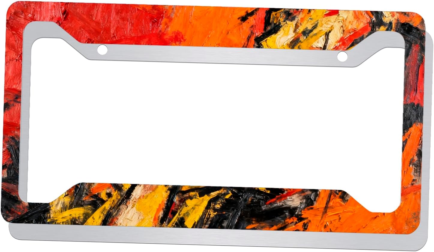 Muka 10 Pack Sublimation Blanks License Plate Frame, 0.025 in Aluminum, Car Plate Frame, Thin Metal Car Tag Holders-0.65mm