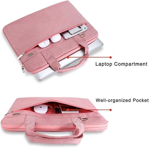 Miniatura 2 de Voova Bolsa para laptop de 13 a 14 pulgadas, funda protectora de 360 para laptop con correa para el hombro compatible con MacBook Air 13, MacBook