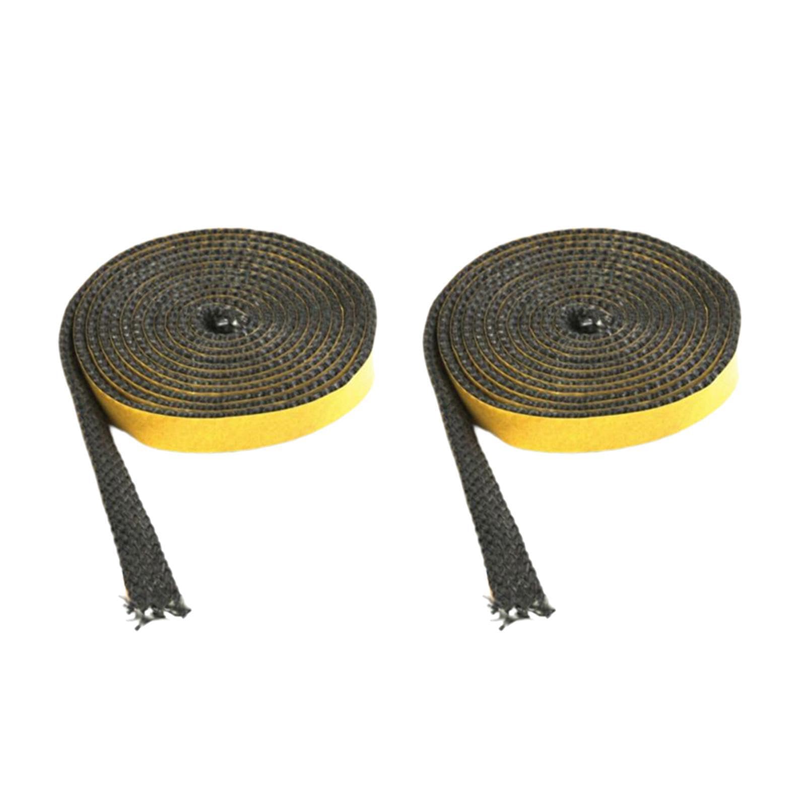 Pixzcsa Replacement Fiberglass Flat Gasket Tape Securely Attached Ensuring Stoves Remain Reliable And Efficient Stoves Fireplace Door Seal Glass Flat Rope, 3X15x1.5m