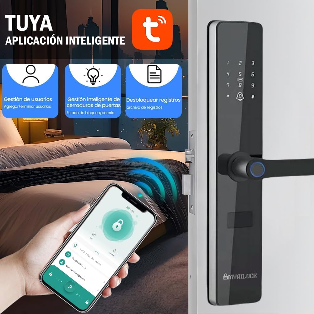 Screenshot of the TuYa Smart App interface for lock management