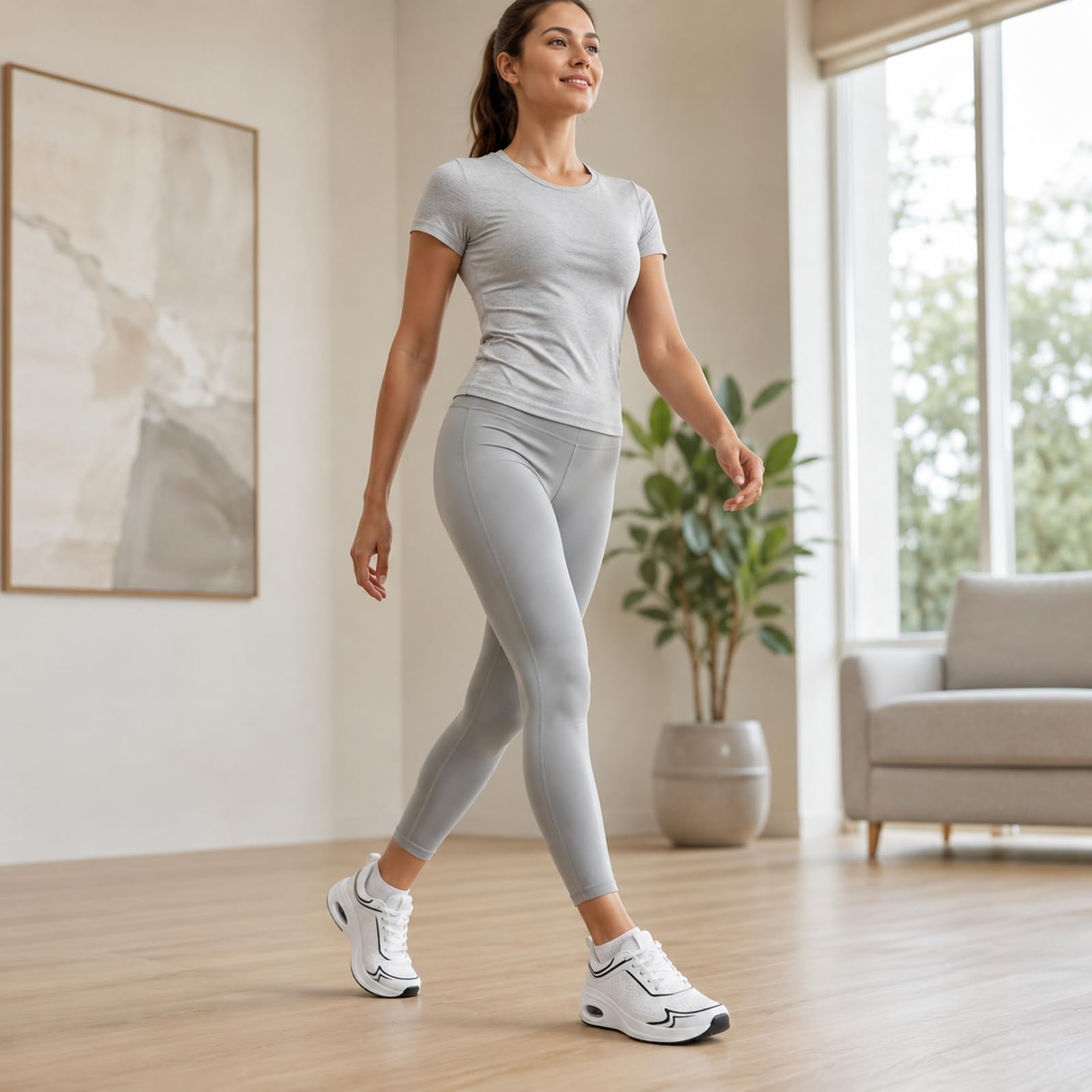 Scarpe Donna Sneakers Punta spaziosa Cuscino Aria Leggere