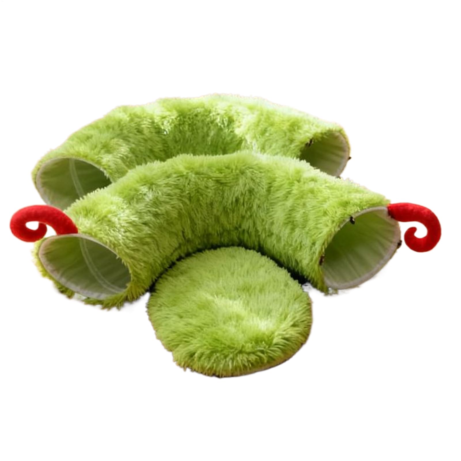 Tunnel pour chat et jupe de sapin de Noël en peluche amovible pour chaton
