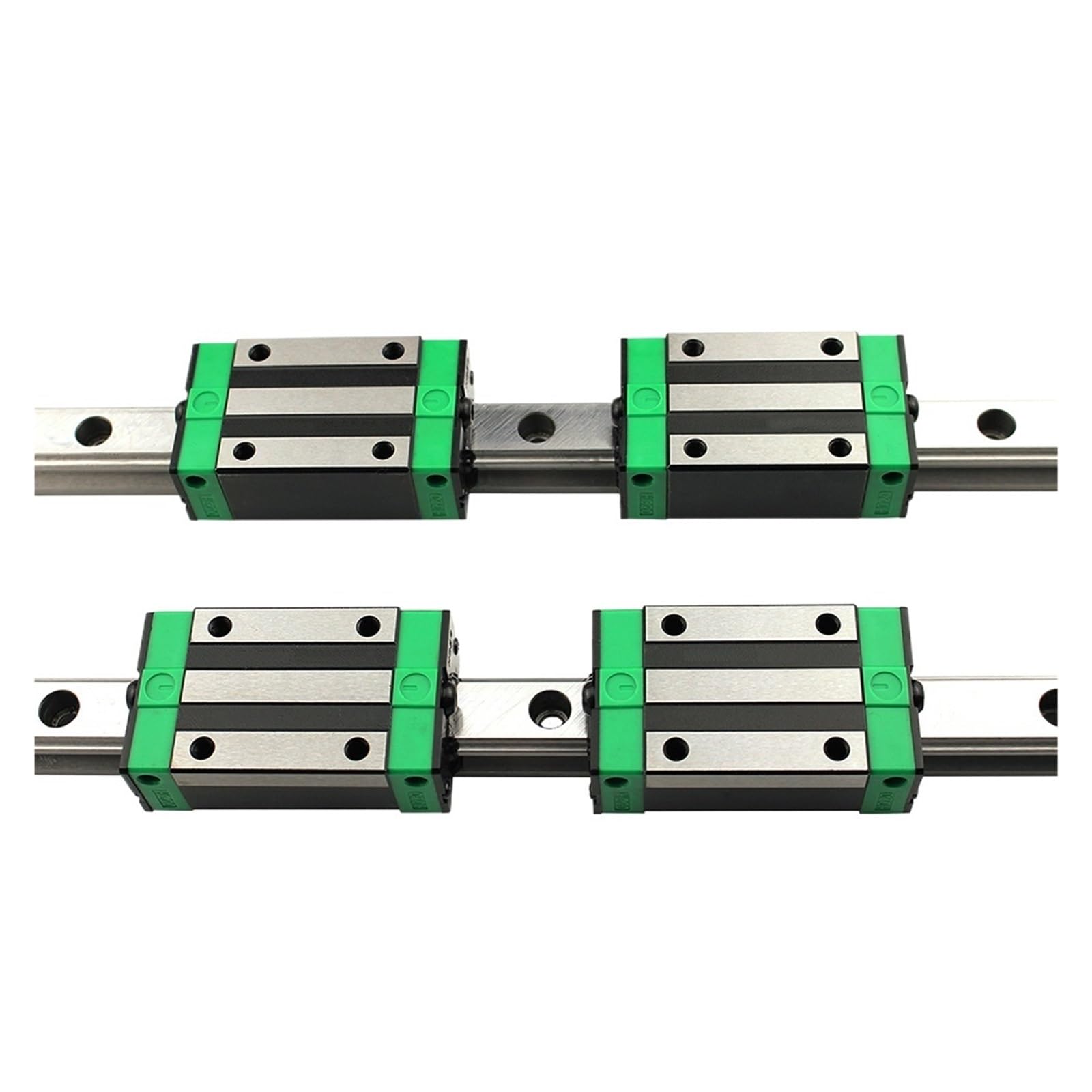 Linear Rail, Linear Sliding Gide HGR15 Square Linear Guide Rail 2pc+4pcs HGH15CA Flang Slide Block Carriages for CNC Router Engraving(500mm)