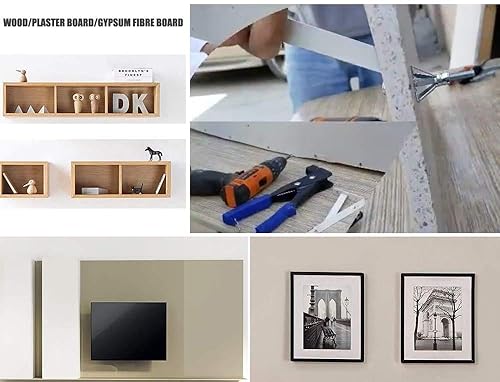 Miniatura 8 de Juego de 40 piezas de fijaciones de metal, anclas, tapones huecos de pared de cavidad de pared de placas de yeso (M4X38mm, M5X52mm, M6X65mm)