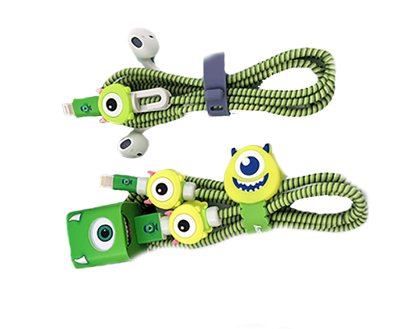 Bott DIY Cartoon Style Spiral Wire Protectors Set/Earphone Cords (Mr.Q)