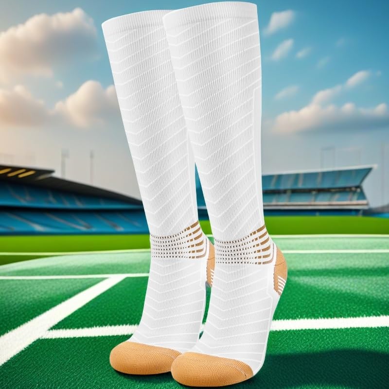 Socks Men Women Ankle Support V-Shape Gradient Wicking Knee High Socks 1 Packs