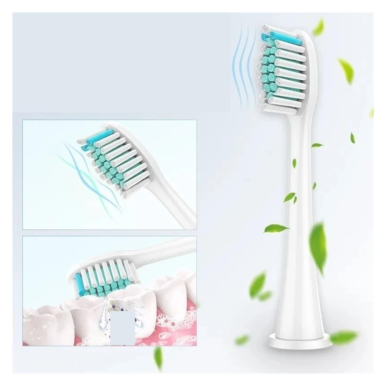 Testine di ricambio per manici Sonic Care, 6150 6160 | 6201 6210 6211 6212 6220 6221 6231 6232 6240 6250 6251 6252 6253 6311 6320 6322(16pcs white)