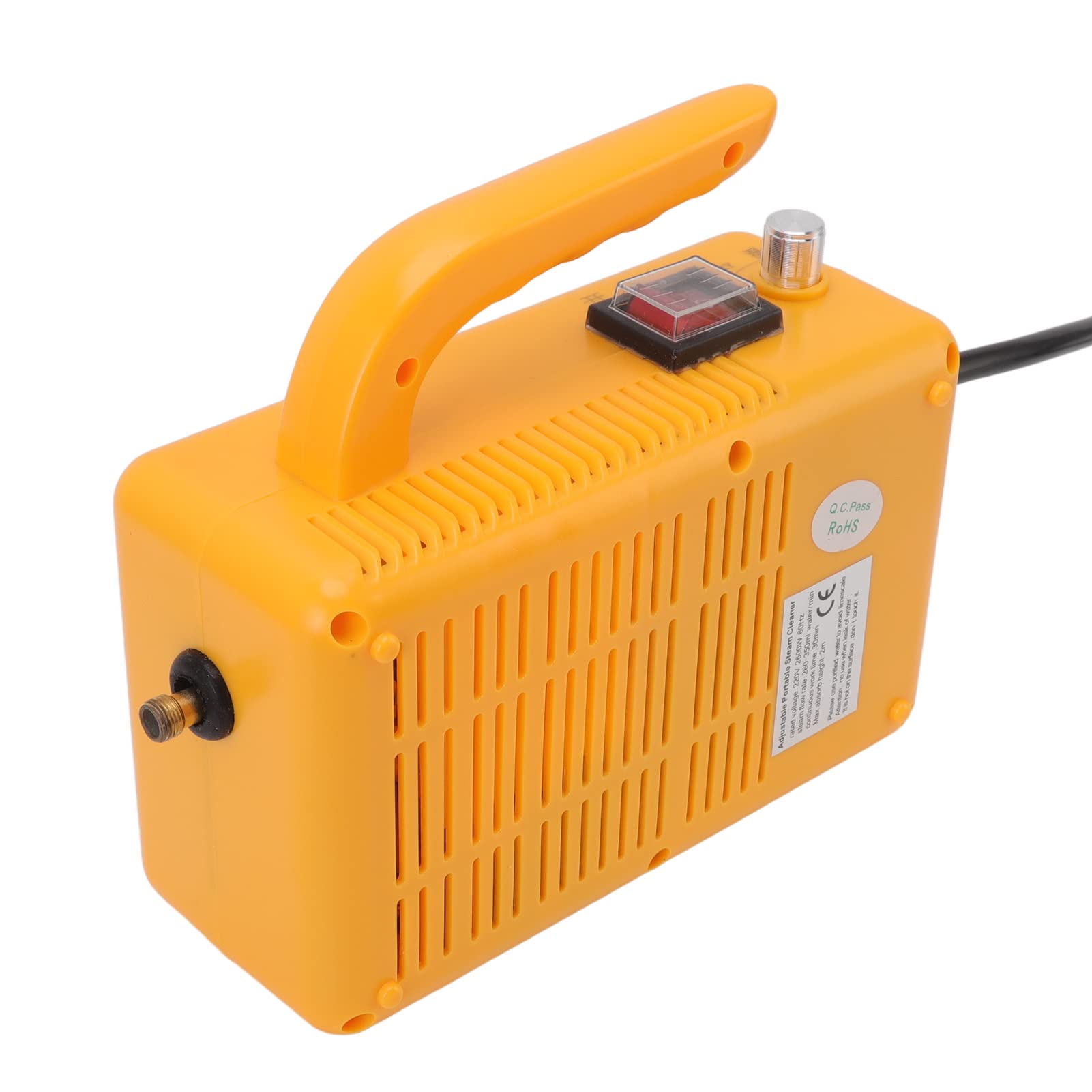 Zerodis Dampfreiniger Handgerät, Power Steamer mit 1700 W, 3 Bürstenköpfen, Abnehmbarer Taschenlampe und Langem Schlauch for Zuhause Küche Autopflege, Chemiefrei (EU-Stecker 220 V)